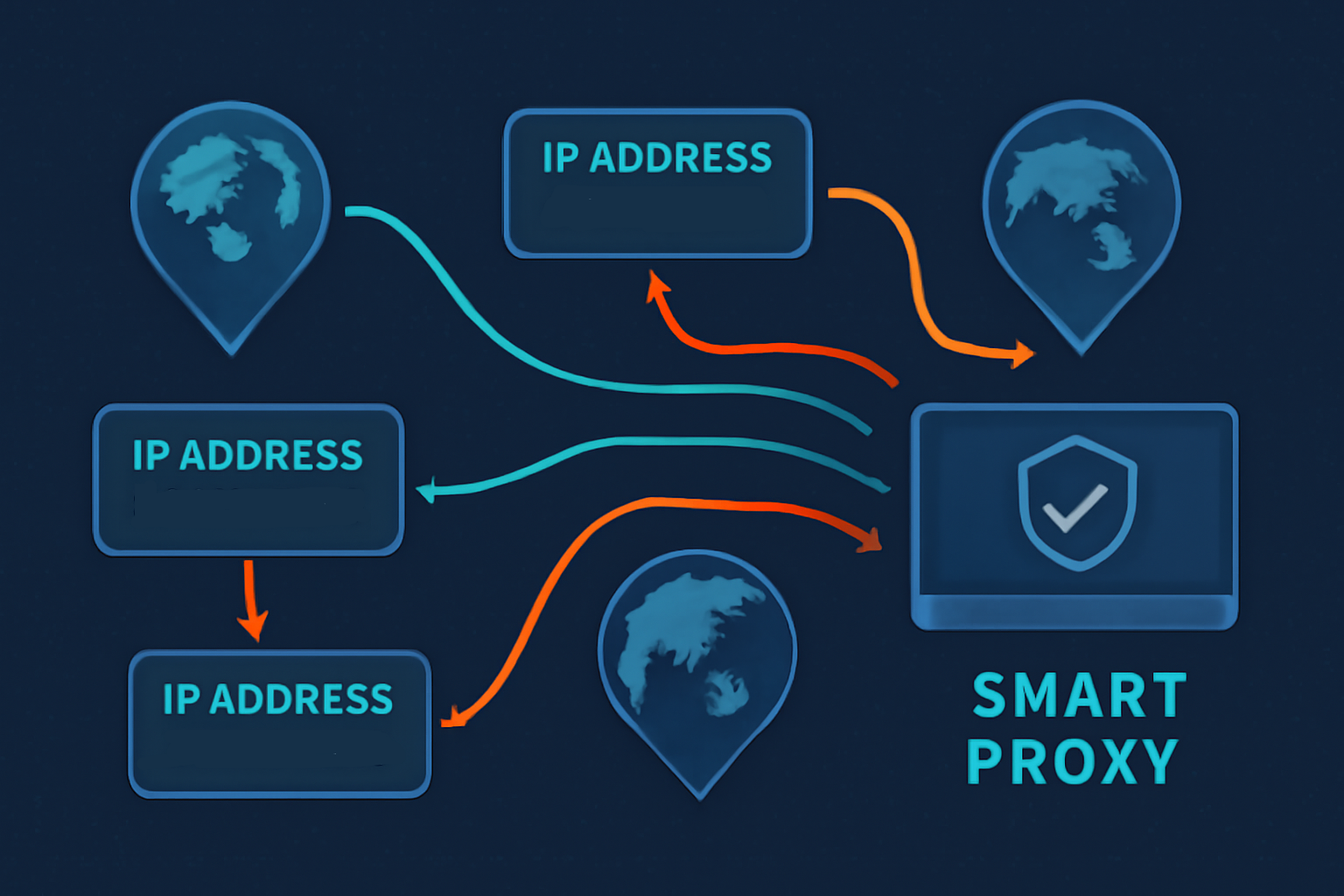 Smart proxy server managing global IP traffic securely in 2025